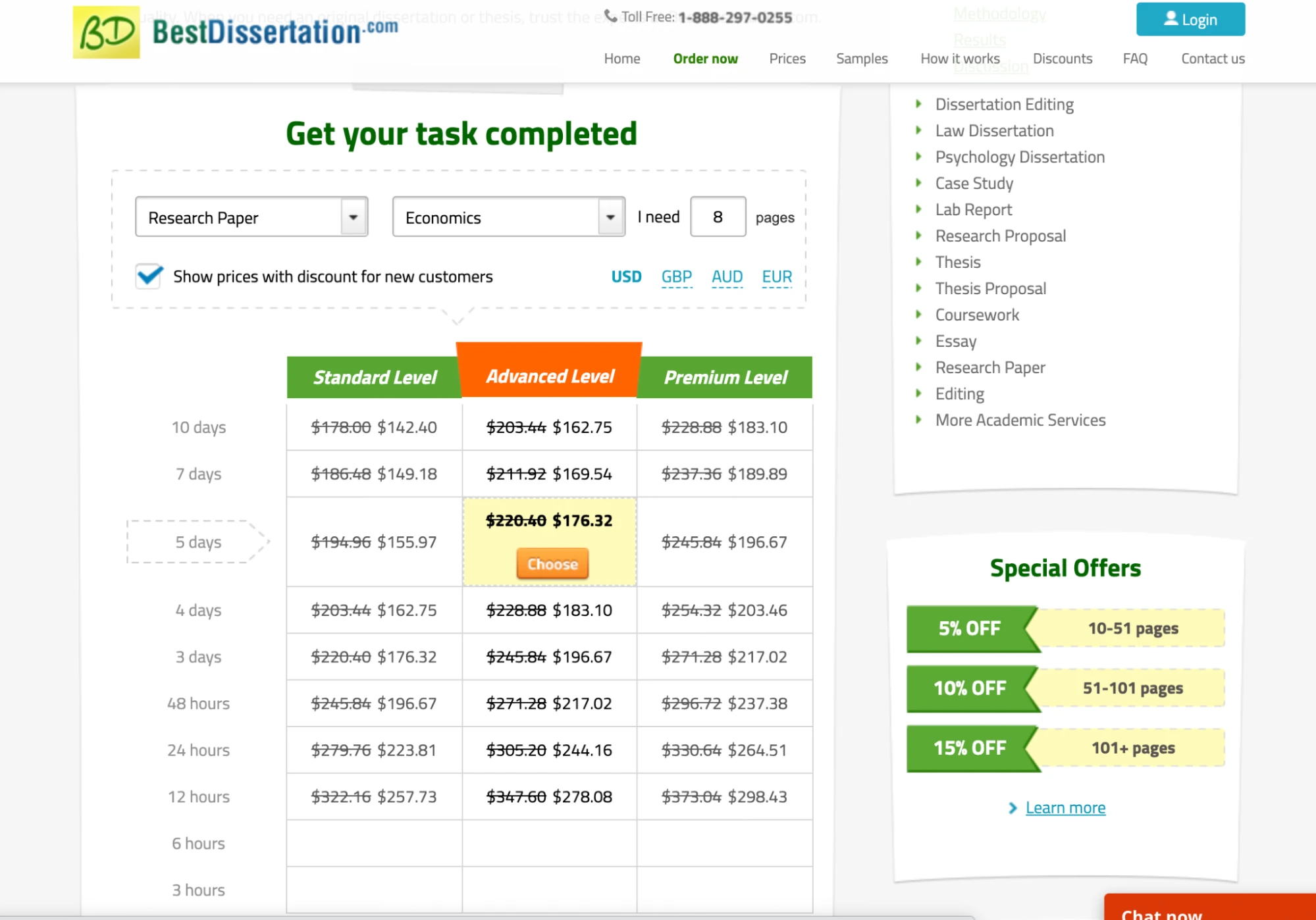 BestDissertation prices